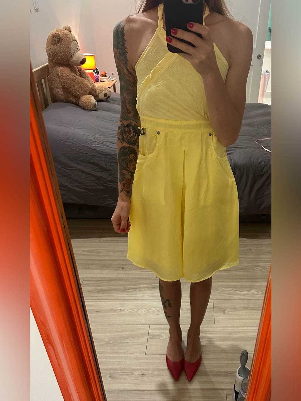 Diesel vintage yellow halter dress